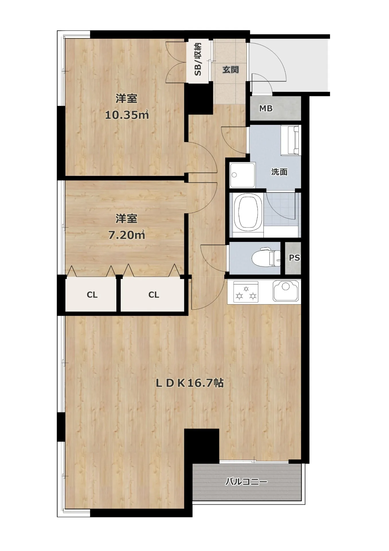 リフォーム後の間取り図